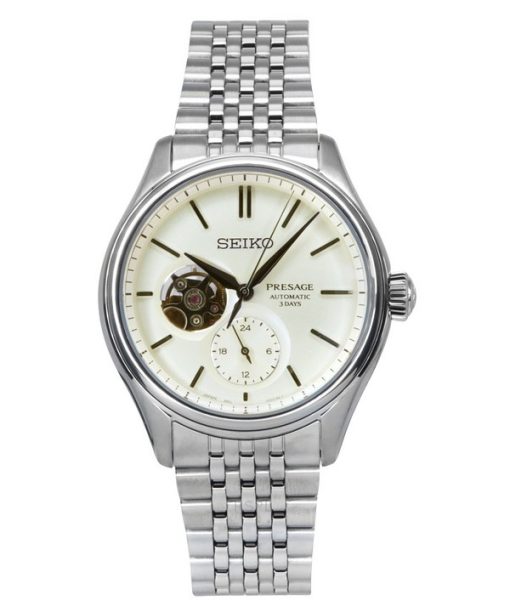 Montre homme Seiko Presage Classic Shiro-iro en acier inoxydable avec cadran blanc chaud automatique SPB469J1 100M