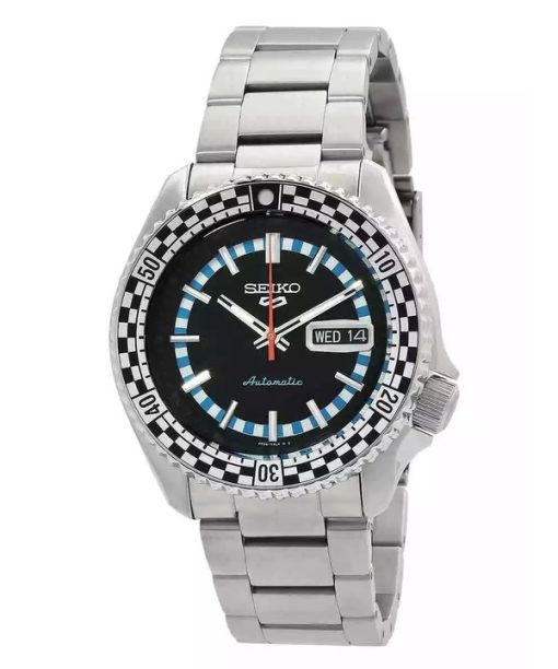 Montre Homme Seiko 5 Sports SKX Série Checker Flag Édition Spéciale Cadran Noir Et Blanc Automatique SRPK67K1 100M