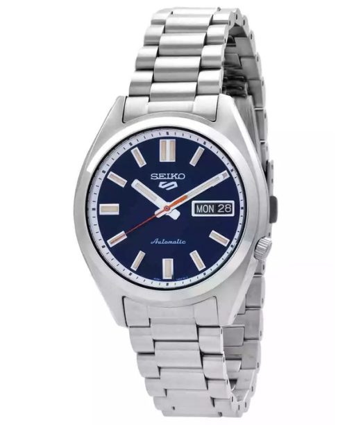 Montre homme Seiko 5 Sports SNXS Series en acier inoxydable avec cadran bleu et cadran bleu automatique SRPK87K1 100M