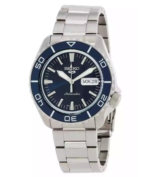 Montre homme Seiko 5 Sports SKX Series en acier inoxydable avec cadran bleu Sunray SRPK97K1 automatique 100M