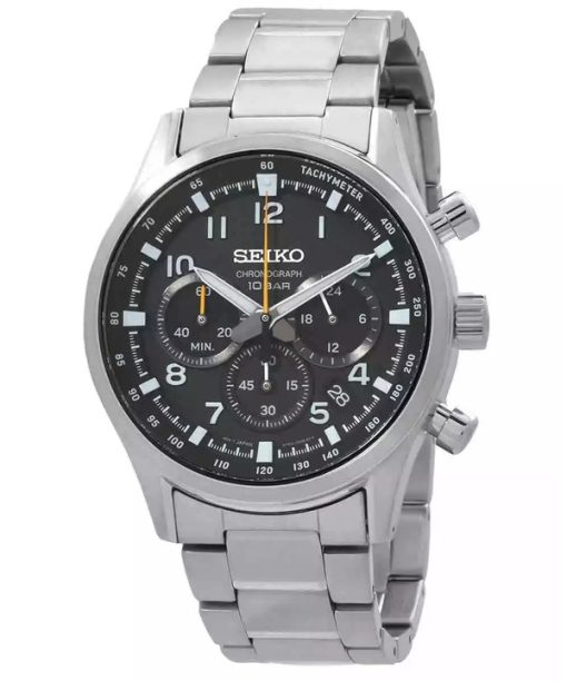 Montre Seiko Discover More Sport Chronographe Acier Inoxydable Cadran Noir Quartz SSB447P1 100M Homme