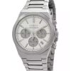 Montre Seiko Discover More Classic Chronograph en acier inoxydable avec cadran blanc et quartz SSB451P1 100M pour homme