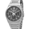 Montre Seiko Discover More Classic Chronograph en acier inoxydable avec cadran gris et quartz SSB455P1 100M pour homme