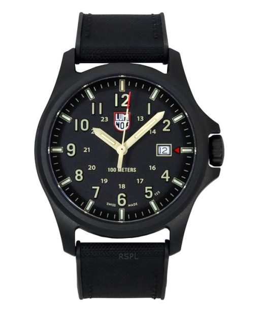 Montre homme Luminox Atacama Field avec bracelet en caoutchouc et cadran noir, quartz XL.1970.SET 100M, avec bracelet supplément