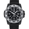 Montre de plongée à quartz pour homme Luminox MIL-SPEC XL.3351.1.SET 300 m avec bracelet supplémentaire et cadran noir en caoutc