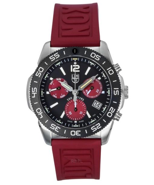 Montre homme Luminox Pacific Diver Chronograph bracelet en caoutchouc cadran noir quartz XS.3155.1.SET 200M