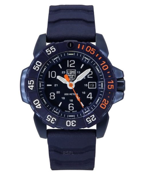 Montre de plongée à quartz pour homme Luminox Navy SEAL Foundation Back To The Blue Set XS.3253.CBNSF.SET 200 M avec bracelet su