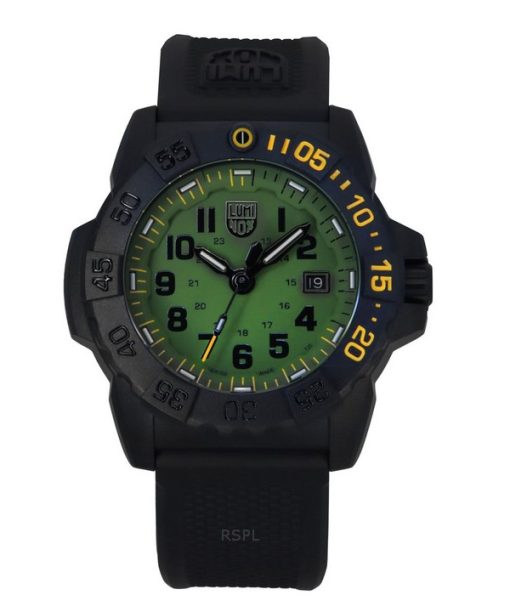 Montre de plongée à quartz pour homme Luminox Navy SEAL Foundation XS.3517.NSF.SET 200 m avec bracelet supplémentaire et cadran