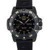 Montre de plongée automatique pour homme Luminox Master Carbon SEAL édition limitée avec bracelet en caoutchouc et cadran noir X