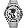 Montre pour homme Citizen Eco-Drive GMT avec chronographe radiocommandé et cadran argenté en titane Super AT8238-84A 100 M