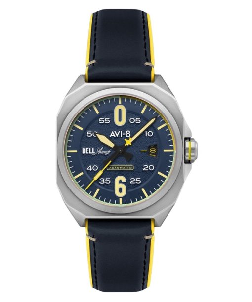 Montre Homme AVI-8 Bell X-1 Machbuster Automatique Catalina Bracelet Cuir Bleu Cadran Bleu AV-4115-03