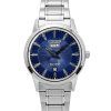 Montre Citizen Eco-Drive en acier inoxydable avec cadran bleu AW0100-86L pour homme