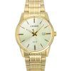 Montre homme Citizen en acier inoxydable doré avec cadran champagne à quartz BI5002-57P