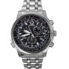 Montre pour homme Citizen Promaster Sky avec chronographe radiocommandé en acier inoxydable et cadran noir Eco-Drive CB5860-86E