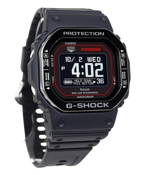 Montre Casio G-shock Move G-Squad Digital Smartphone Link Bracelet en résine biosourcée Solar DW-H5600MB-1A4 200M pour homme