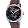 Montre Festina Retro pour homme avec bracelet en cuir et cadran noir multifonctions à quartz F16573-4