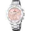 Montre chronographe Festina Boyfriend pour femme avec cadran rose et accents en cristal F20603-7 100 m