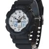 Montre analogique numérique Casio G-Shock à quartz avec bracelet en résine et cadran blanc GA-100WD-1A 200 M pour homme