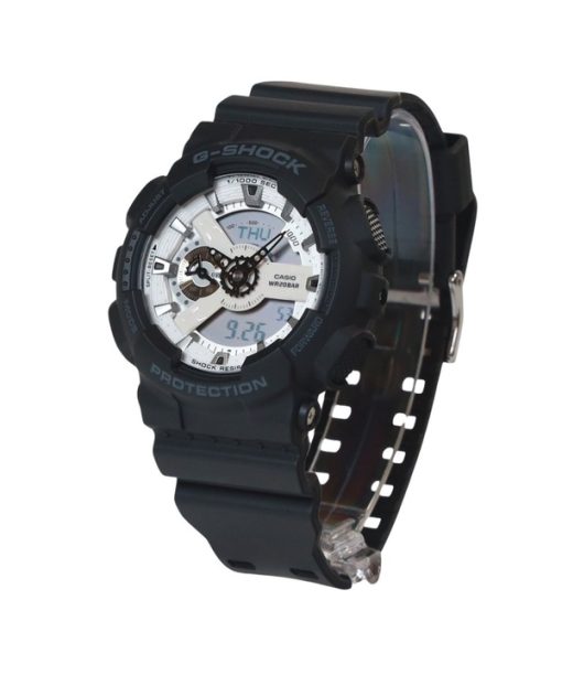 Montre analogique numérique Casio G-Shock à quartz avec bracelet en résine et cadran blanc GA-110WD-1A 200M pour homme