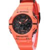 Montre analogique numérique Casio G-Shock pour smartphone avec bracelet en résine orange biosourcée, cadran gris, quartz GA-B001