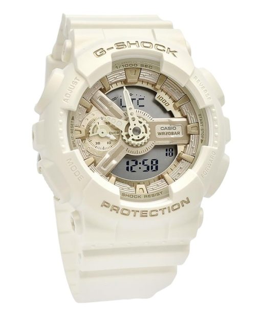 Montre analogique numérique Casio G-Shock en résine biosourcée à cadran monochrome à quartz GMA-S110ST-7A 200M pour femme