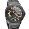 Montre analogique Casio G-Shock 50e anniversaire pour smartphone avec cadran noir et bracelet en cuir Tough Solar GMC-B2100ZE-1A