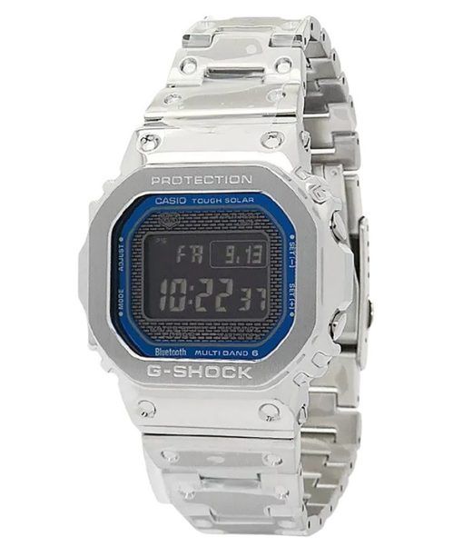 Montre Casio G-Shock pour homme, entièrement en métal, avec écran LCD et bracelet en acier inoxydable, GMW-B5000D-2, 200 m