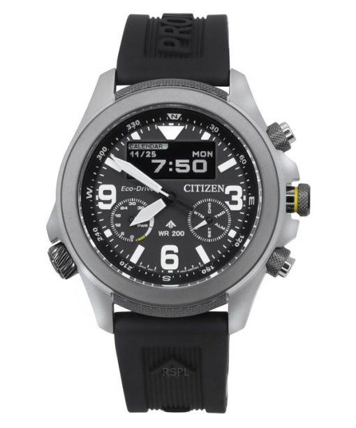 Montre homme Citizen Promaster Land 35e anniversaire chronographe cadran noir Eco-Drive JV1007-07E 200M