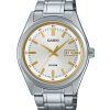 Montre analogique à quartz Casio Standard en acier inoxydable avec cadran argenté MTP-B180D-7AV pour homme