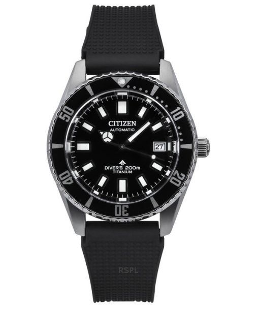 Montre de plongée automatique Citizen Promaster Fujitsubo Super Titanium avec bracelet en polyuréthane et cadran noir NB6021-17E