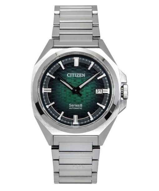 Montre Citizen Series 8 en acier inoxydable avec cadran vert automatique NB6050-51W 100M pour homme