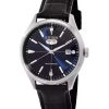 Montre homme Citizen automatique avec bracelet en cuir et cadran bleu NH8390-20L