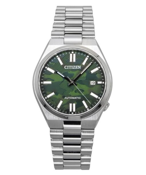 Montre automatique pour homme Citizen Tsuyosa en acier inoxydable avec cadran vert NJ0159-86X