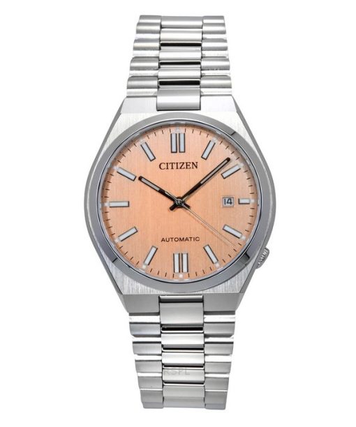 Montre automatique pour homme Citizen Tsuyosa en acier inoxydable avec cadran saumon NJ0159-86Z