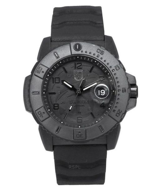 Montre de plongée à quartz pour homme Luminox Navy Seal Foundation XS.3601.BO.NSF 200 m avec bracelet en caoutchouc et cadran no