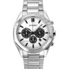 Montre chronographe Citizen Eco-Drive en acier inoxydable avec cadran blanc CA4590-81A 100M pour homme