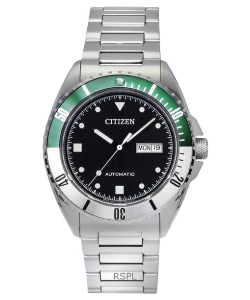 Montre Citizen Sport en acier inoxydable avec cadran noir automatique NH7531-50E 100M pour homme