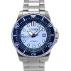 Montre homme Citizen édition limitée en acier inoxydable avec cadran bleu automatique NJ0178-81M 100M