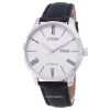 Montre homme Citizen analogique reconditionnée avec bracelet en cuir et cadran blanc automatique NH8350-08A