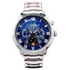 Montre homme Citizen en acier inoxydable avec phase de lune et cadran bleu Eco-Drive AP1050-81L reconditionnée