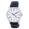 Montre homme Orient Sun And Moon avec bracelet en cuir et cadran blanc automatique SAK00002S reconditionnée