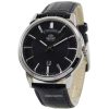 Montre homme Orient Classic avec bracelet en cuir et cadran noir, automatique, FEV0U003B, remise à neuf