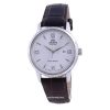 Montre pour femme Orient Contemporary avec bracelet en cuir et cadran blanc automatique RA-NR2005S10B remise à neuf