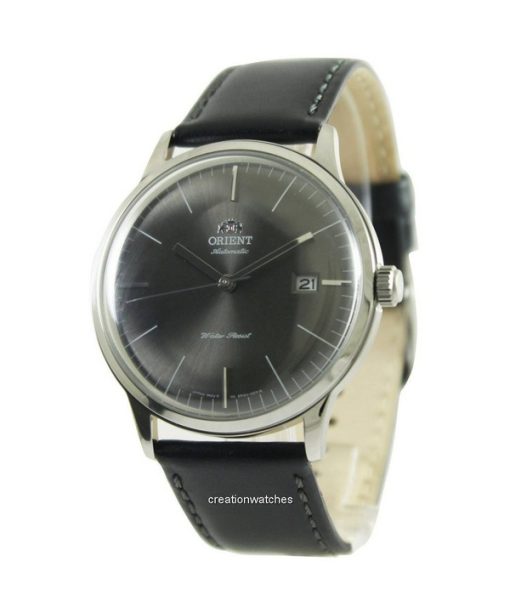 Montre homme Orient Bambino Classic avec bracelet en cuir et cadran gris automatique ER2400KA remise à neuf