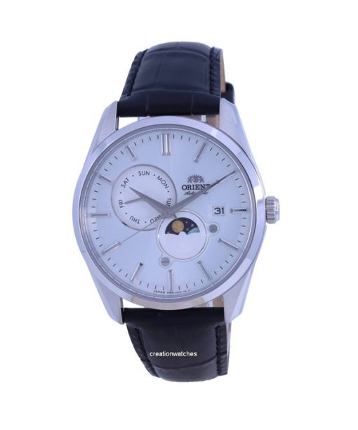 Montre homme Orient Sun And Moon Gen 5 avec bracelet en cuir et cadran blanc RA-AK0310S00C reconditionnée