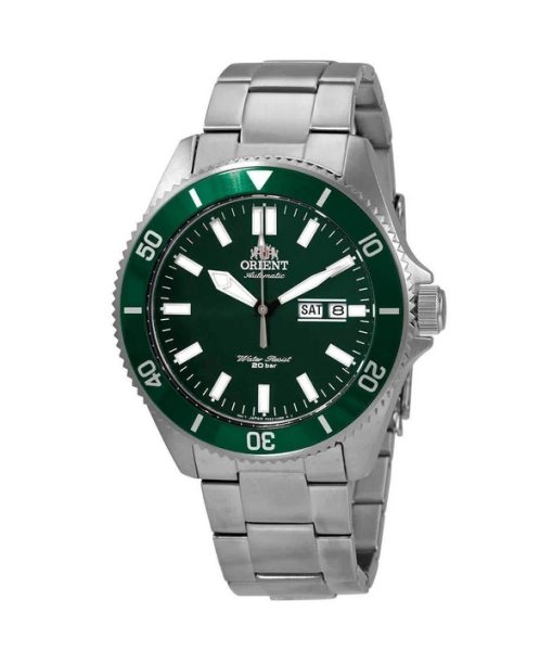 Montre de plongée automatique Orient Sports en acier inoxydable avec cadran vert RA-AA0914E19B 200M pour homme remise à neuf