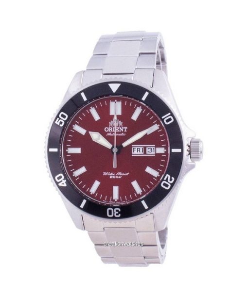 Montre de plongée automatique Orient Sports en acier inoxydable avec cadran rouge RA-AA0915R19B 200M pour homme remise à neuf