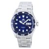 Montre homme Orient Ray II en acier inoxydable avec cadran bleu automatique FAA02005D9 200M remise à neuf