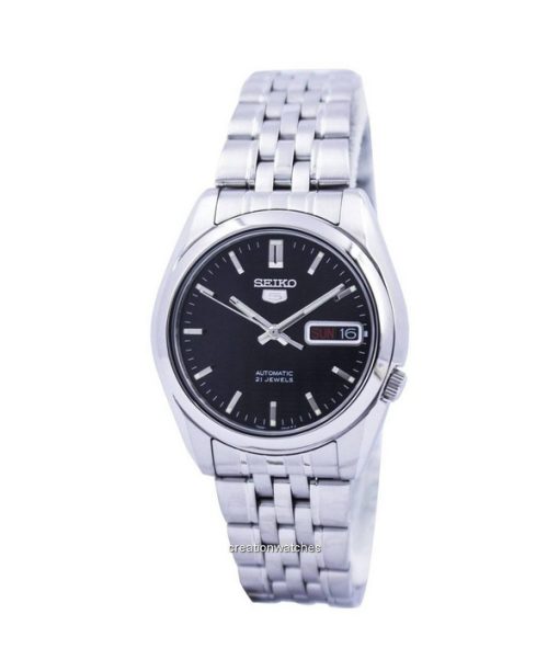 Montre homme Seiko 5 en acier inoxydable avec cadran noir automatique SNK361K1 remise à neuf