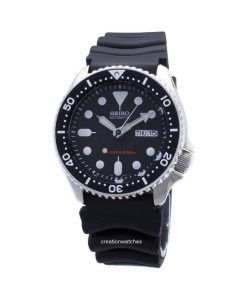 Montre de plongée automatique Seiko SKX007K1 200M pour homme avec bracelet en caoutchouc et cadran noir reconditionné